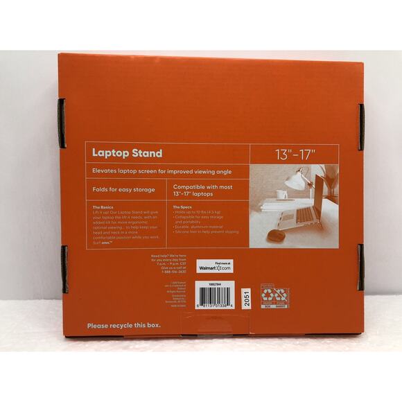 ONN Laptop/Tablet Stand By Surf Onn Compatible With Most 13"-17" Laptops - Picture 2 of 2